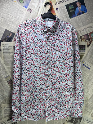 Denim & Flower® Small | Chest: 20" | Floral | Shirt | Cotton | 4203 - Genuine Maal