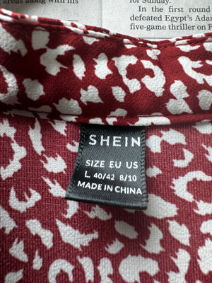 Shein® Large | Bust: 20.5" | Abstract Cheetah | Maxi Dress | B4 - 5464 - Genuine Maal