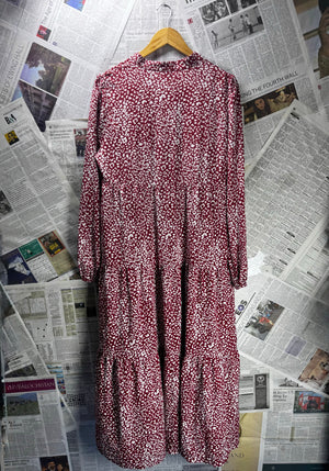 Shein® Large | Bust: 20.5" | Abstract Cheetah | Maxi Dress | B4 - 5464 - Genuine Maal
