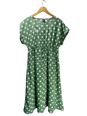 Shein® Medium | Bust: 19" | Polka Dot | Midi Dress | B5 - 5428 - Genuine Maal