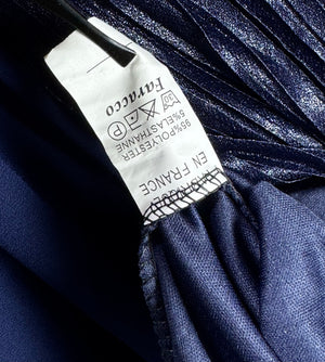 Faracco® Small | Bust: 18" | Solid - Navy | Maxi Dress | B5 - 5418 - Genuine Maal