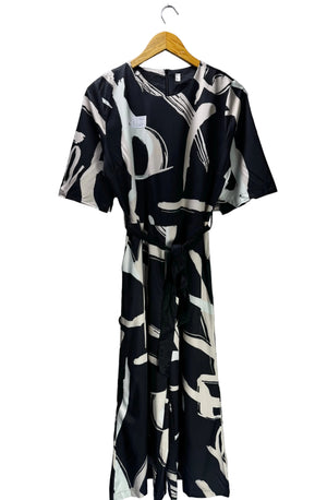 Shein® Medium | Bust: 19.5" | Abstract Brushstroke | Maxi Dress | B5 - 5463 - Genuine Maal