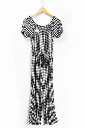 Next® XS | Bust: 16" | Gingham Black and White | Midi Dress | B6 - 5423 - Genuine Maal