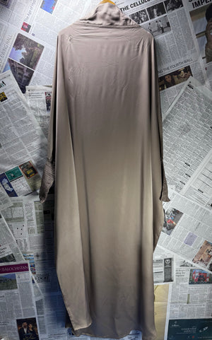 Aaliya® XXL | Bust: 51" | Solid Taupe | Maxi Dress | B5 - 5383 - Genuine Maal
