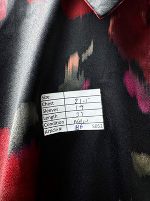 C&A® XL | Bust: 21.5" | Abstract Floral Black Background | Mini Dress | B6 - 5052 - Genuine Maal