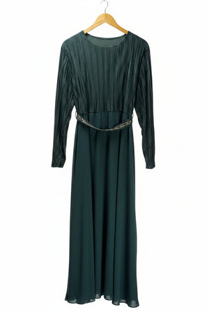 ® Large | Bust: 21" | Solid Emerald Green | Maxi Dress | B6 - 5055 - Genuine Maal