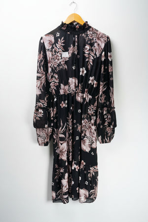 ® Medium | Bust: 19" | Floral Print | Midi Dress | B6 - 5386 - Genuine Maal
