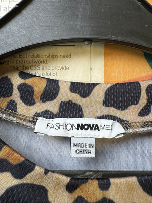 FashionNova® Medium | Chest: Oversize | Leopard Print | Co - ord Set | Poly | 4065 - Genuine Maal