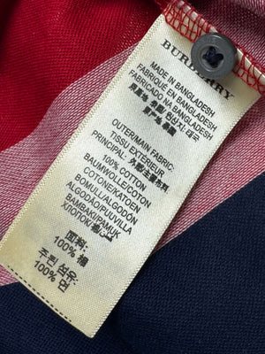 Burberry® Medium | Chest: 21.5" | Stripes | Polo | Cotton | 5415 - Genuine Maal