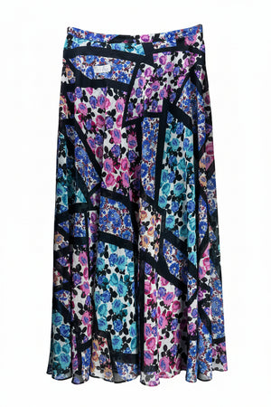 Topshop® Waist: 30" | Abstract Patchwork | Maxi Skirt | B6 - 3032 - Genuine Maal