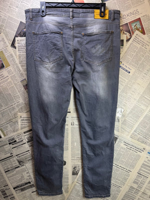 DSQUARED2® Waist: 40" | Stone Grey | Biker Distressed Denim Pants | Cotton - Elastane | 1481 - Genuine Maal