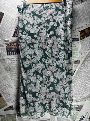 Oasis® Waist: 32" | Floral Deep Forest Green | Midi Skirt | B7 - 3061 - Genuine Maal