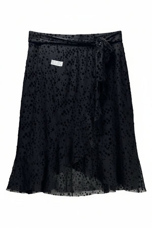 Pieces® Waist: 30" to 32" | Cheetah Spot Monochromatic Black on Black | Mini Skirt | B7 - 3033 - Genuine Maal