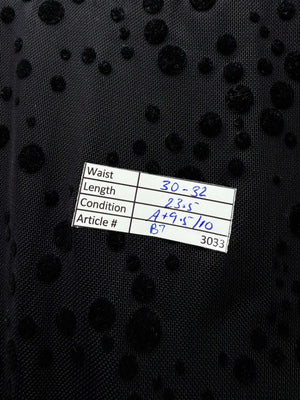 Pieces® Waist: 30" to 32" | Cheetah Spot Monochromatic Black on Black | Mini Skirt | B7 - 3033 - Genuine Maal