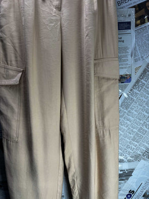 Primark® Waist: 24" | Tan | Cargo Trousers | B7 - 3054 - Genuine Maal
