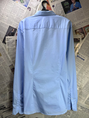 Topman® Medium | Chest: 22" | Blue | Shirt | Cotton - Poly - Elastane | 4230 - Genuine Maal