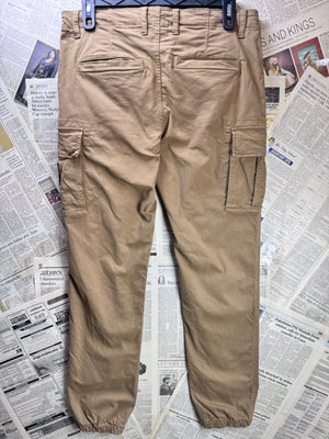 GEMO® Waist: 36" | Khaki | Denim Cargo Trousers | Cotton - Elastane | 1458 - Genuine Maal