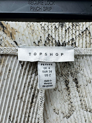 Topshop® Waist: 24" | Snakeskin | Flared Trousers | B7 - 3062 - Genuine Maal