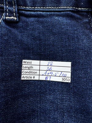 Mulaya® Waist: 28" | Embroidered Floral Blue | Denim Pants | B7 - 3050 - Genuine Maal