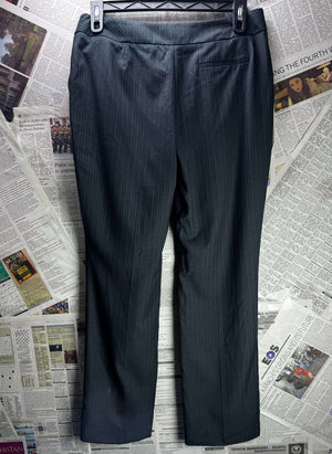 Papaya® Waist: 32" | Pinstripe Charcoal Black | Dress Pants | B7 - 3164 - Genuine Maal