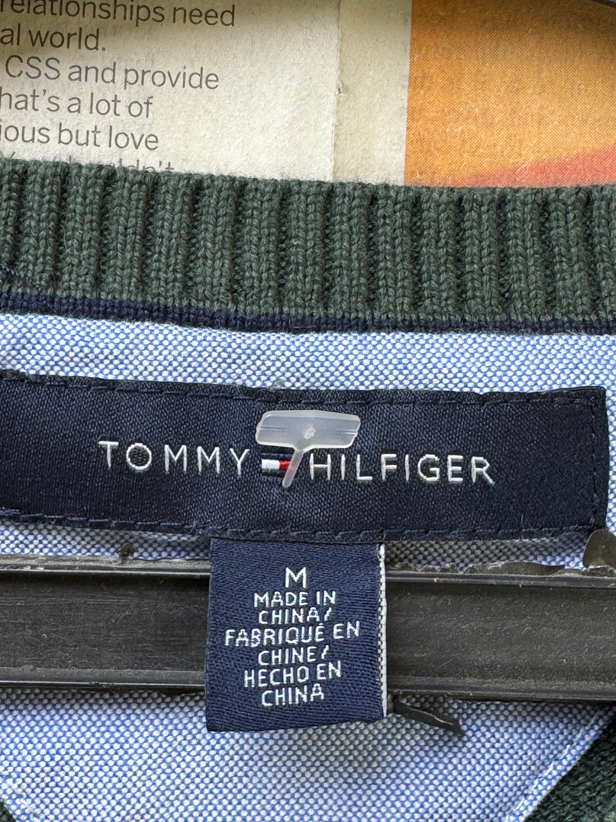 T*mmy Hilfiger® Medium | Chest: 22" | Dark Olive | Knit Sweater | Cotton | 3427 - Genuine Maal