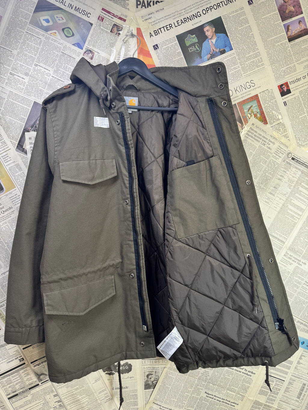 Vintage Carhartt® Large | Chest: 23.5" | Dark Olive | Hickman Jacket | Cotton - Poly | 3407 - Genuine Maal