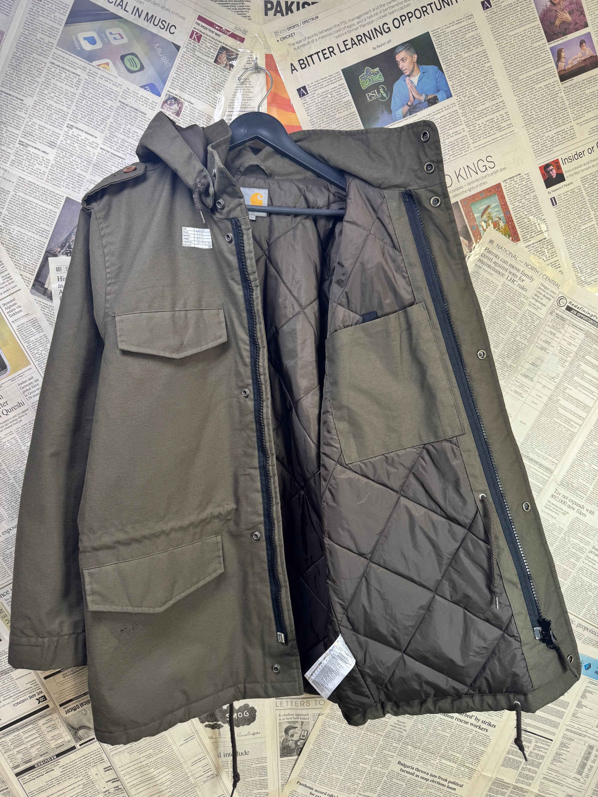 Vintage Carhartt® Large | Chest: 23.5" | Dark Olive | Hickman Jacket | Cotton - Poly | 3407 - Genuine Maal