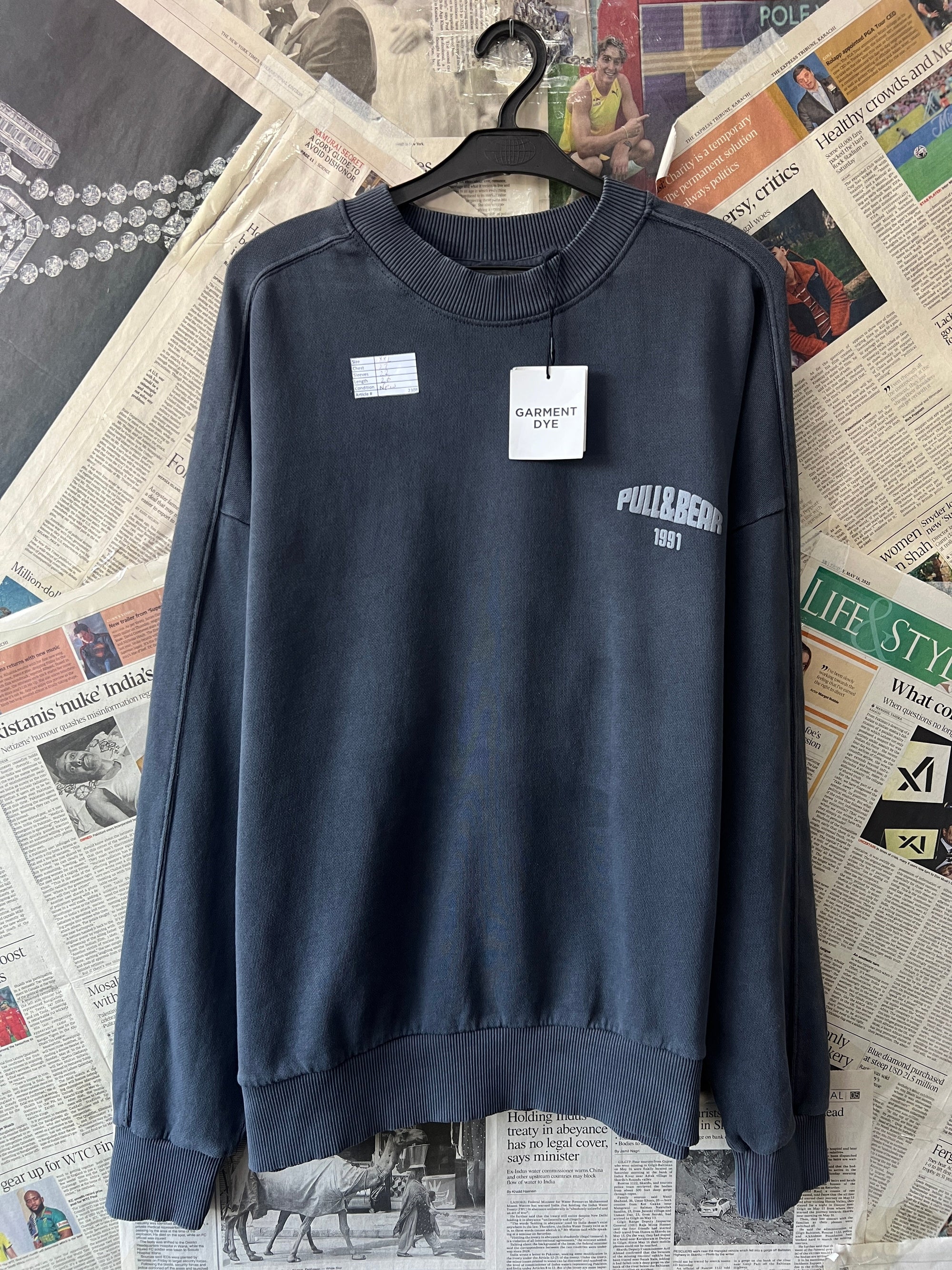 Pull&Be*r® XXL | Chest: 27" | Grey | Heavy Sweat Shirt | 2308 - Genuine Maal