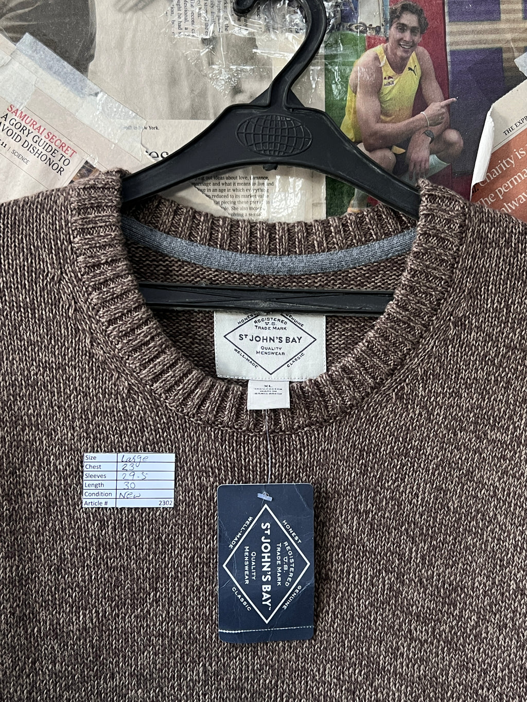 St. John’s Bay® Large | Chest: 23" | Rust | Sweater | 2302 - Genuine Maal