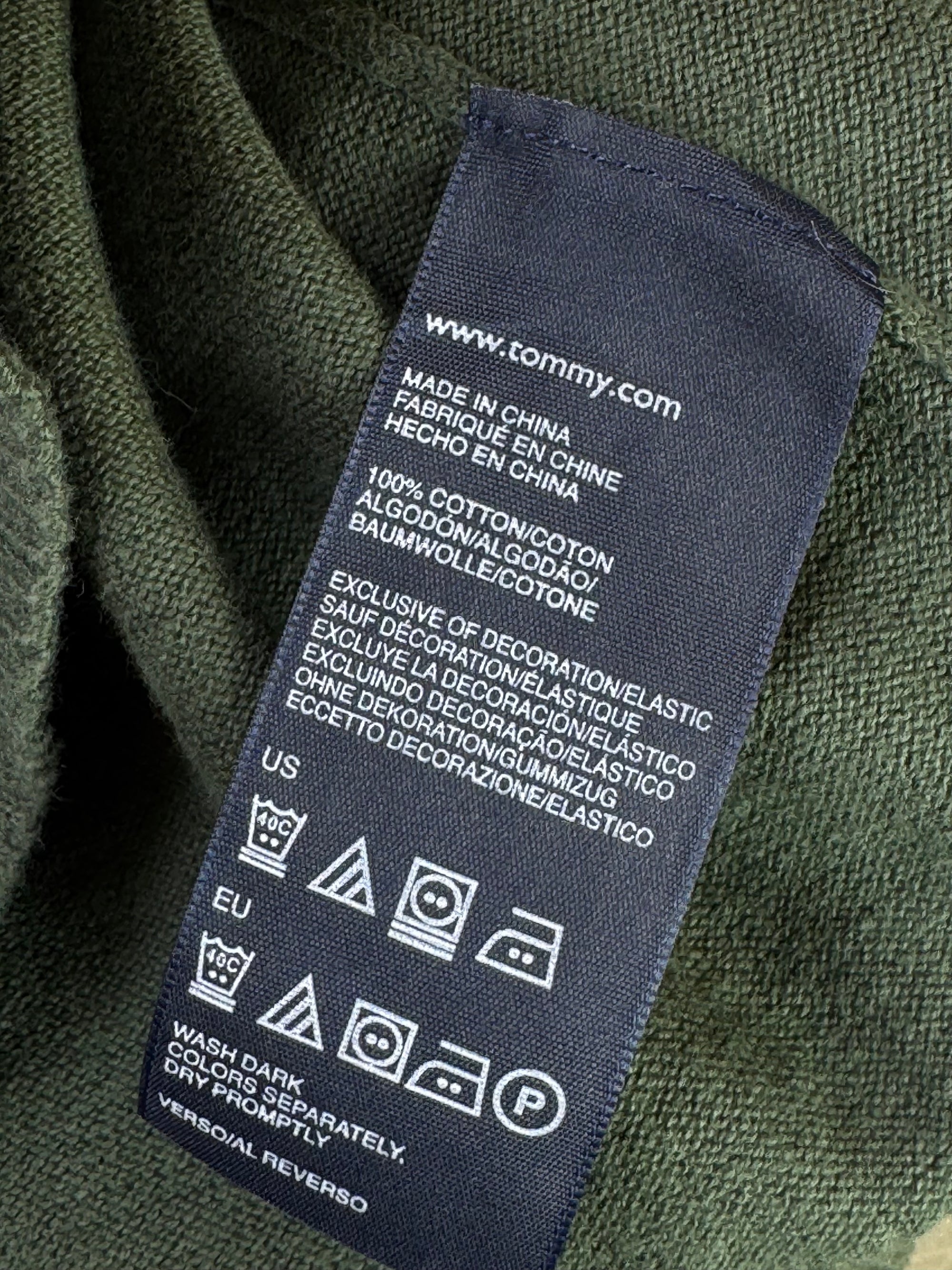 T*mmy Hilfiger® Medium | Chest: 22" | Dark Olive | Knit Sweater | Cotton | 3427 - Genuine Maal