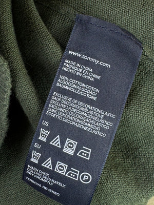 T*mmy Hilfiger® Medium | Chest: 22" | Dark Olive | Knit Sweater | Cotton | 3427 - Genuine Maal