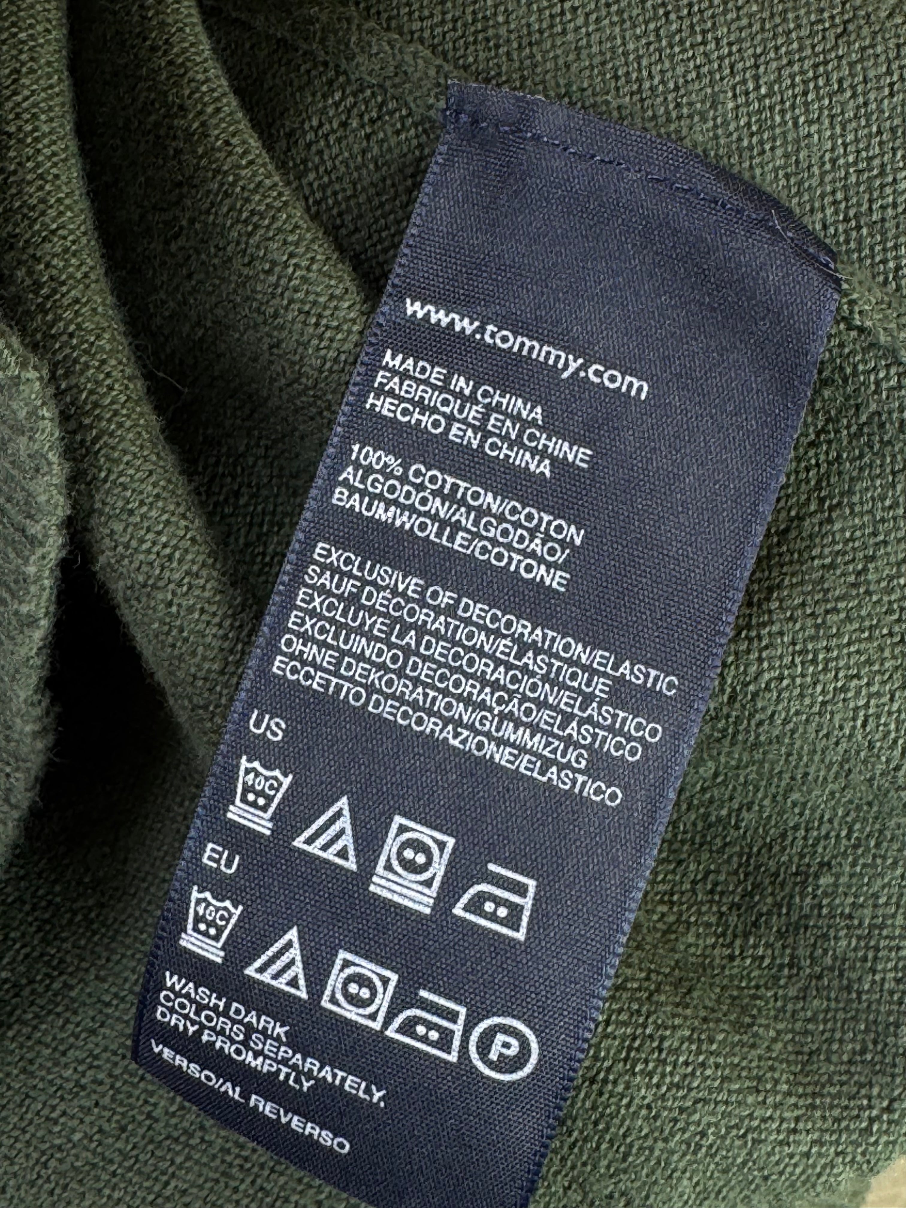 T*mmy Hilfiger® Medium | Chest: 22" | Dark Olive | Knit Sweater | Cotton | 3427 - Genuine Maal