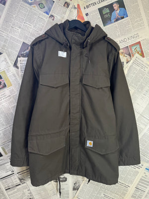 Vintage Carhartt® Large | Chest: 23.5" | Dark Olive | Hickman Jacket | Cotton - Poly | 3407 - Genuine Maal