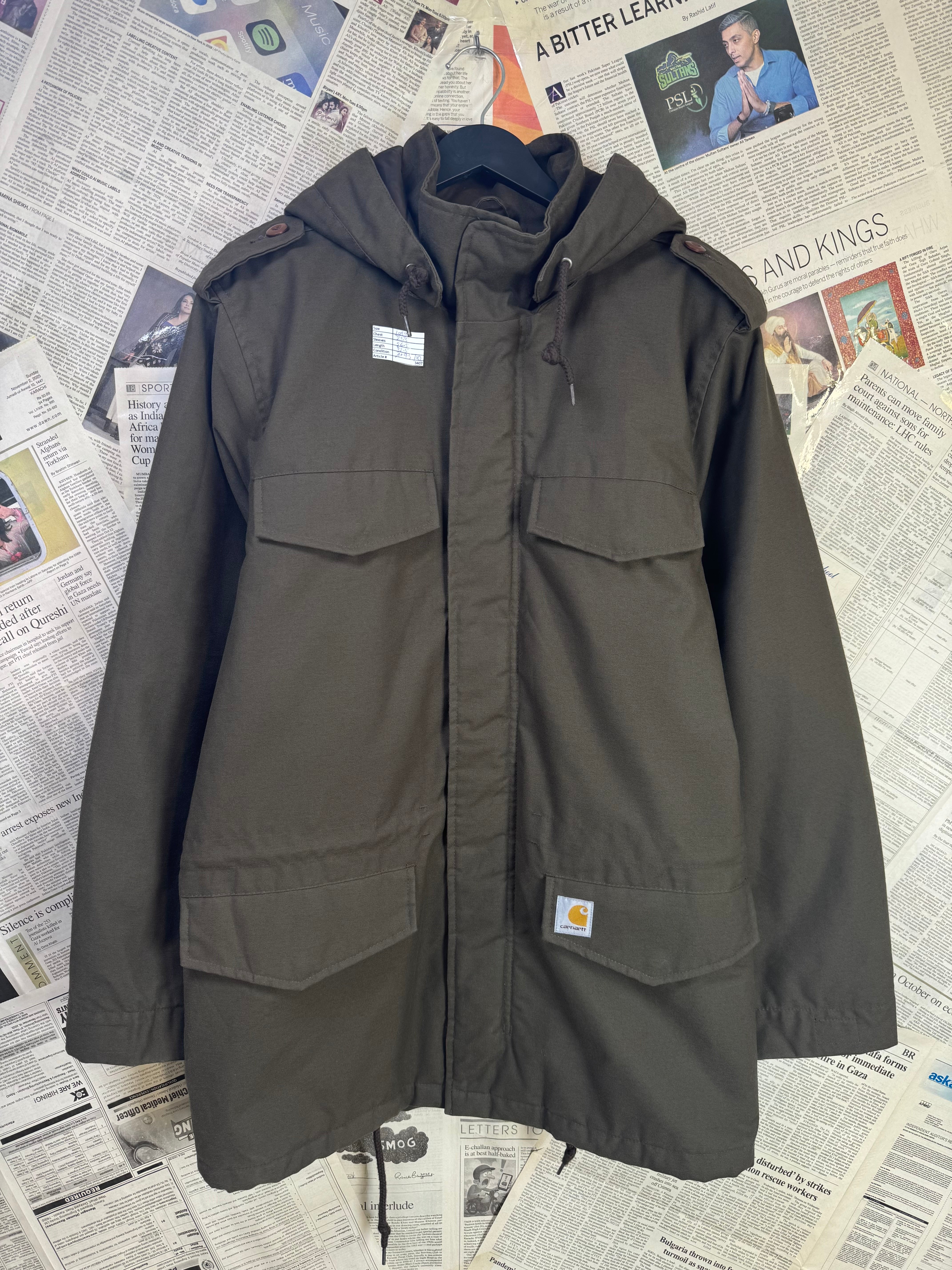 Vintage Carhartt® Large | Chest: 23.5" | Dark Olive | Hickman Jacket | Cotton - Poly | 3407 - Genuine Maal