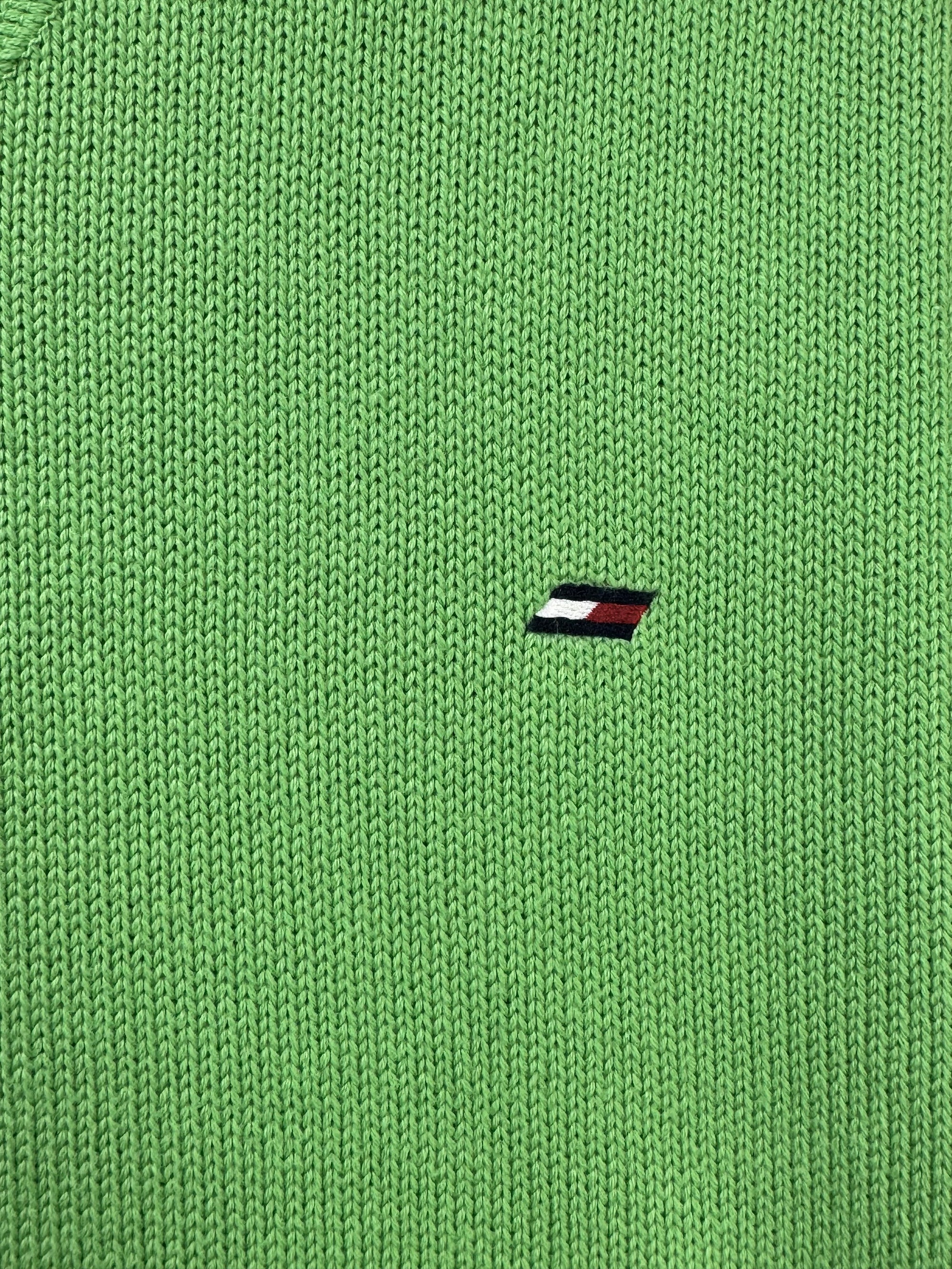 T*mmy Hilfiger® Medium | Chest: 21.5" | Parrot Green | Knit Sweater | Cotton | 3426 - Genuine Maal