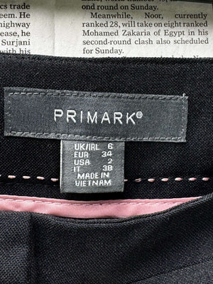 Primark® Waist: 26" | Jet Black | Dress Pants | B7 - 3159 - Genuine Maal