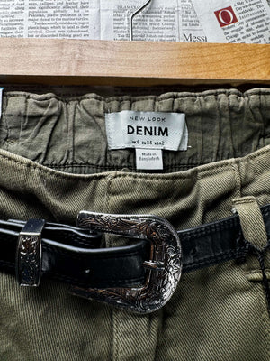 New Look® Waist: 24" | Olive Green | Denim Pants | Cotton | B7 - 3036 - Genuine Maal
