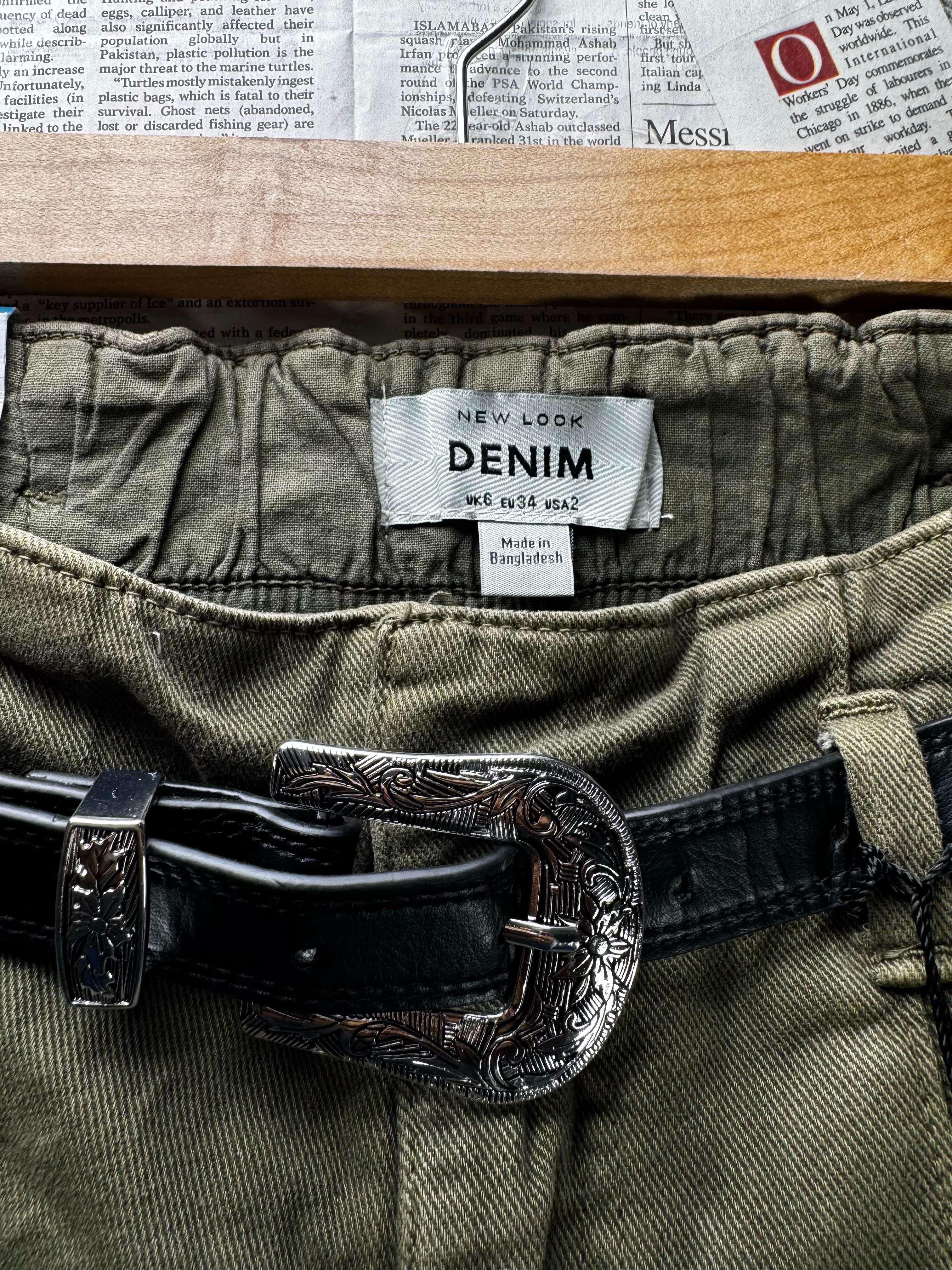 New Look® Waist: 24" | Olive Green | Denim Pants | Cotton | B7 - 3036 - Genuine Maal