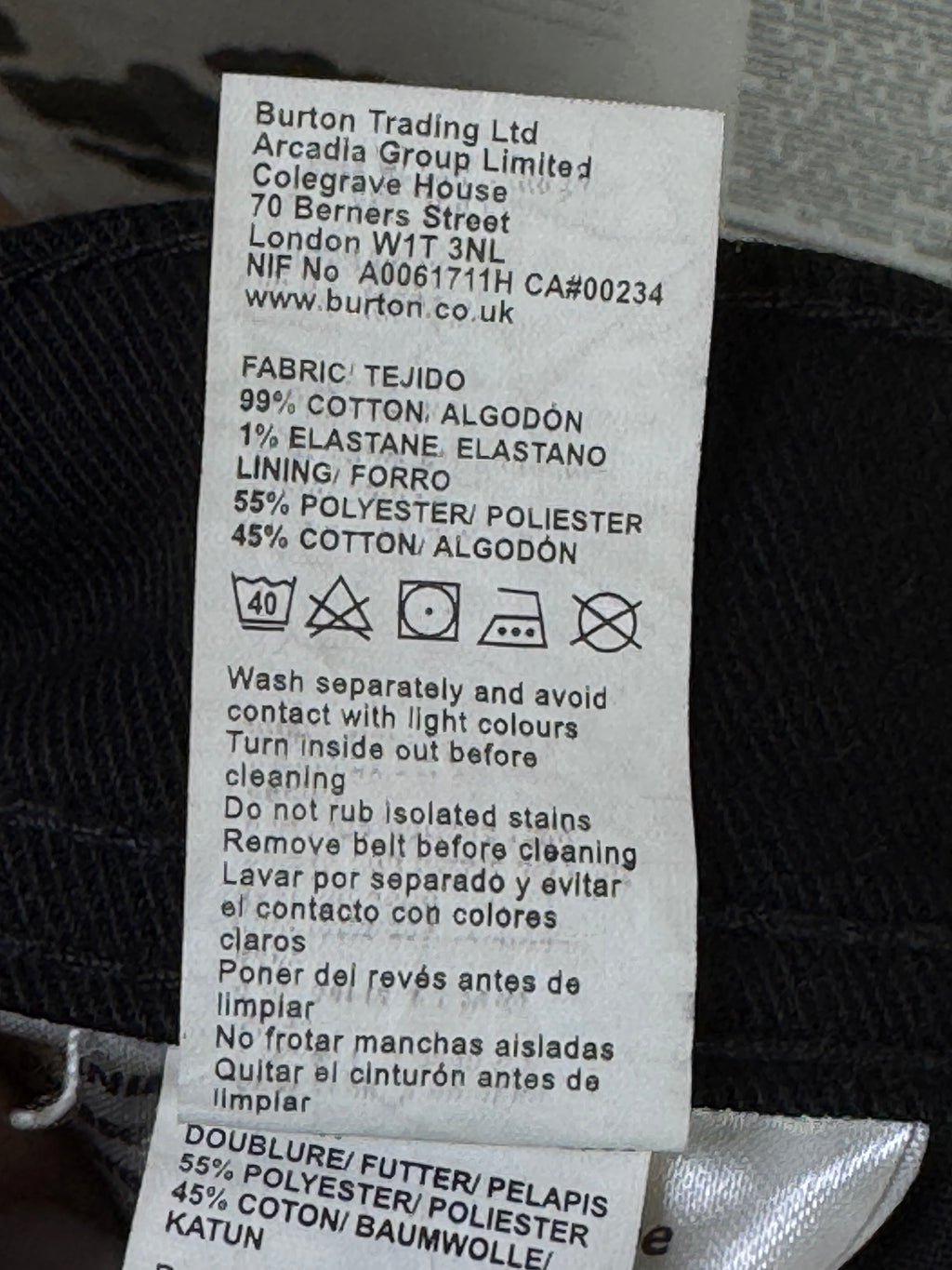 Burton® Waist: 32" | Black | Denim Pant | Fit: Stretch Skinny | 2887 - Genuine Maal