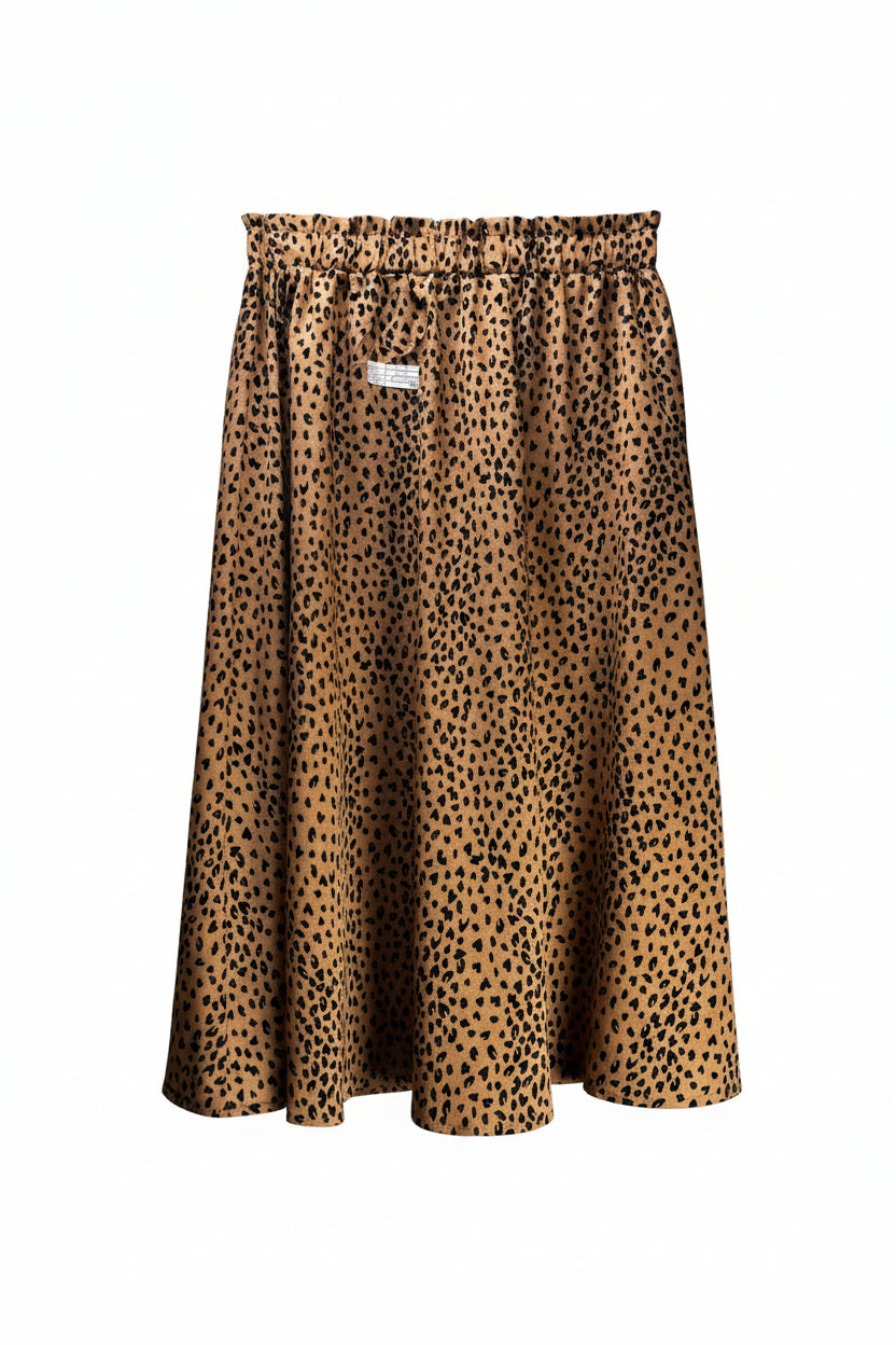 Shein® Waist: 26" to 28" | Cheetah Print Tan | Midi Skirt | B7 - 3051 - Genuine Maal