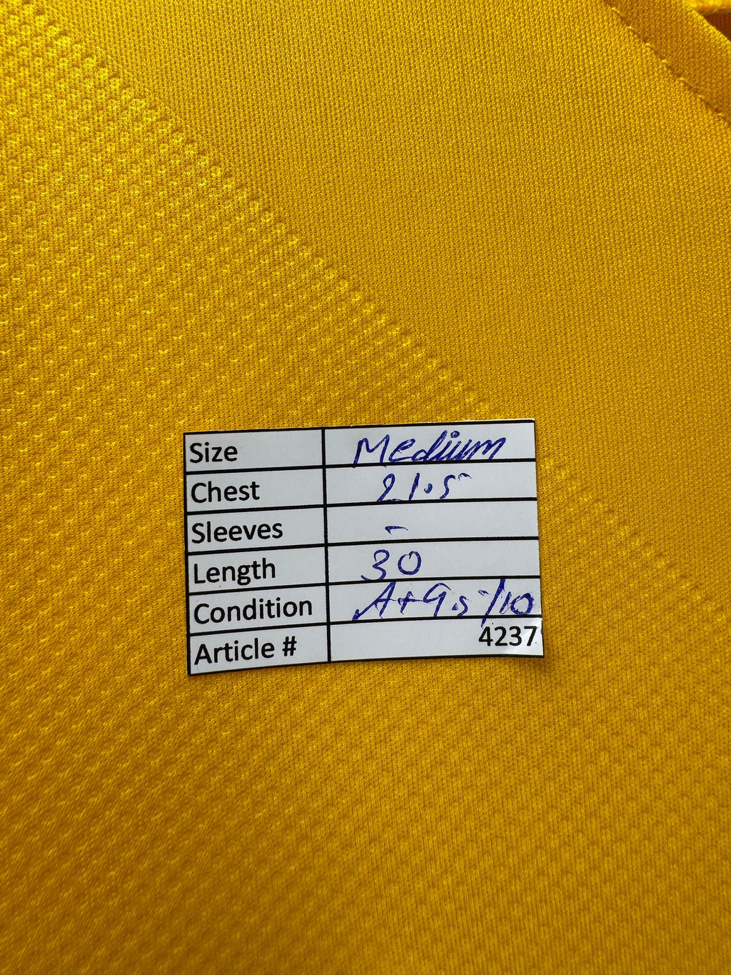 N*ke® Medium | Chest: 21.5" | Yellow | Dri - Fit Brasil FC Sports T-Shirt | Poly | 4237 - Genuine Maal