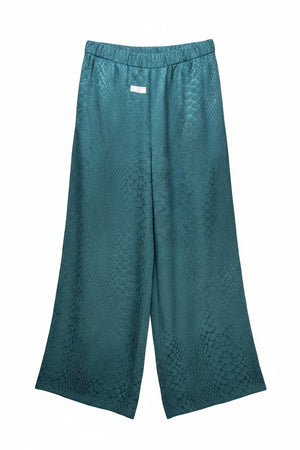 Next® Waist: 28" to 30" | Snakeskin Teal Green | Palazzo Pants | Polyester | B8 - 3167 - Genuine Maal