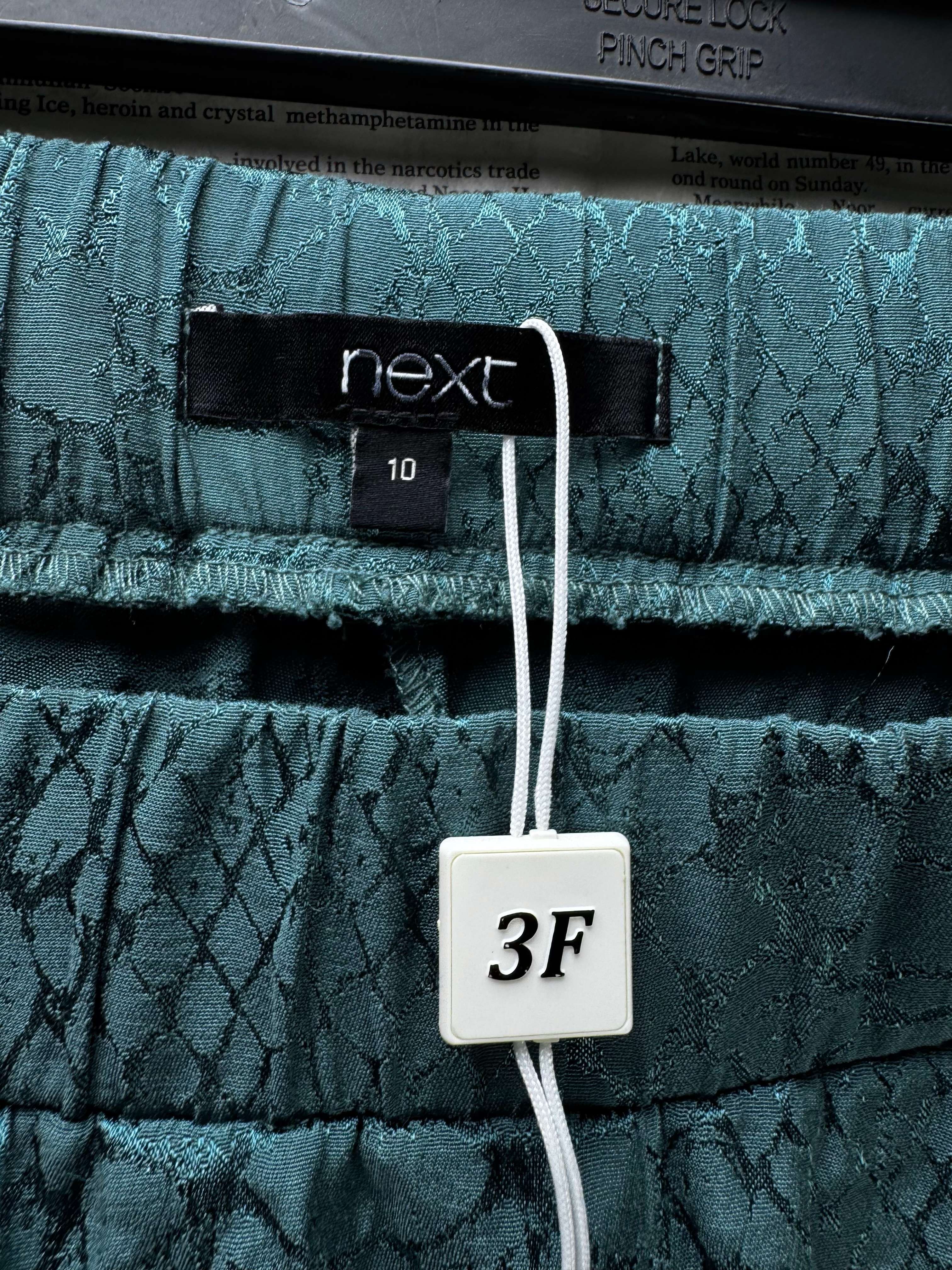 Next® Waist: 28" to 30" | Snakeskin Teal Green | Palazzo Pants | Polyester | B8 - 3167 - Genuine Maal