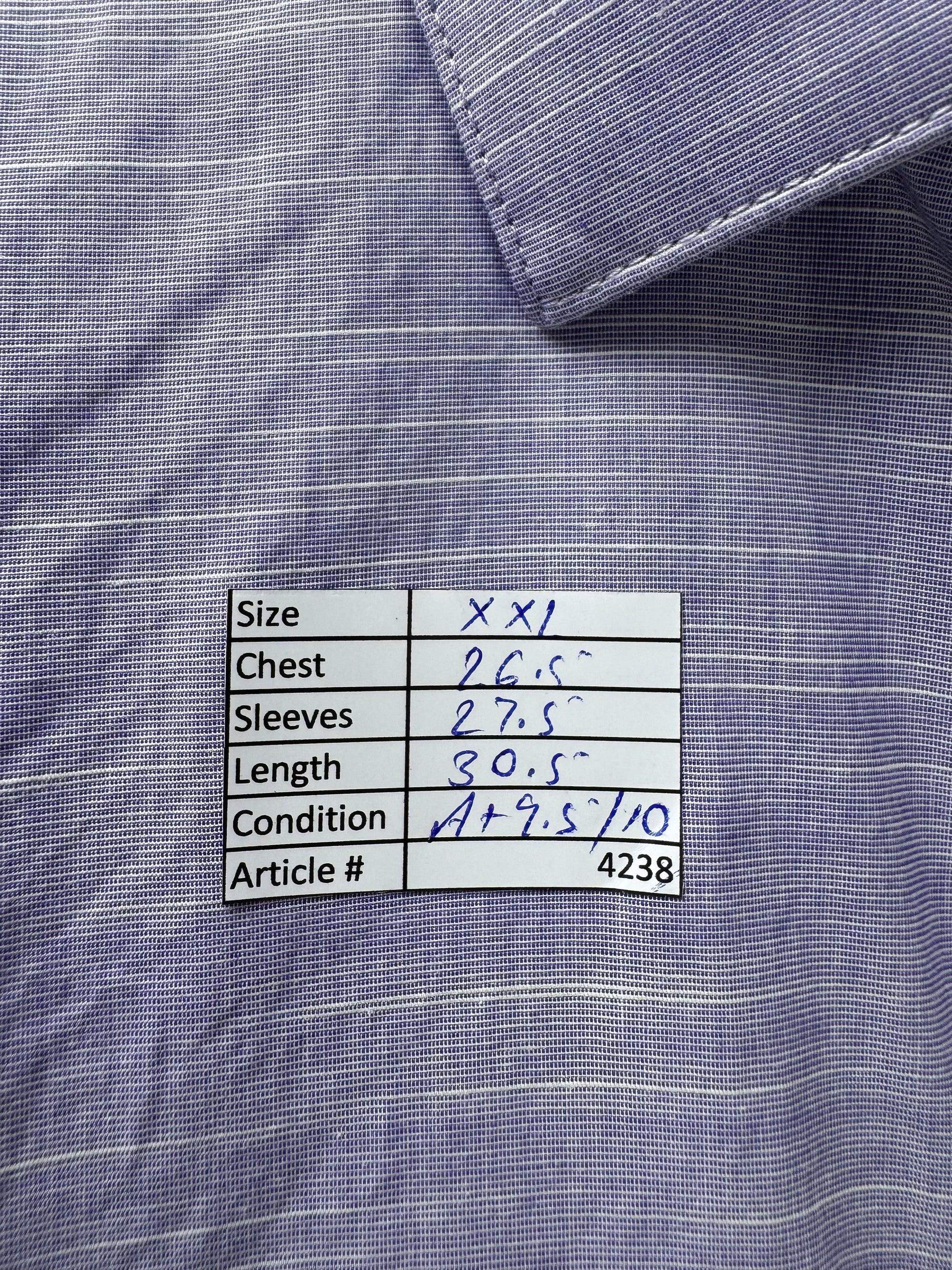 APT.9® XXL | Chest: 26.5" | Light Violet Textured | Shirt | Cotton - Spandex | 4238 - Genuine Maal