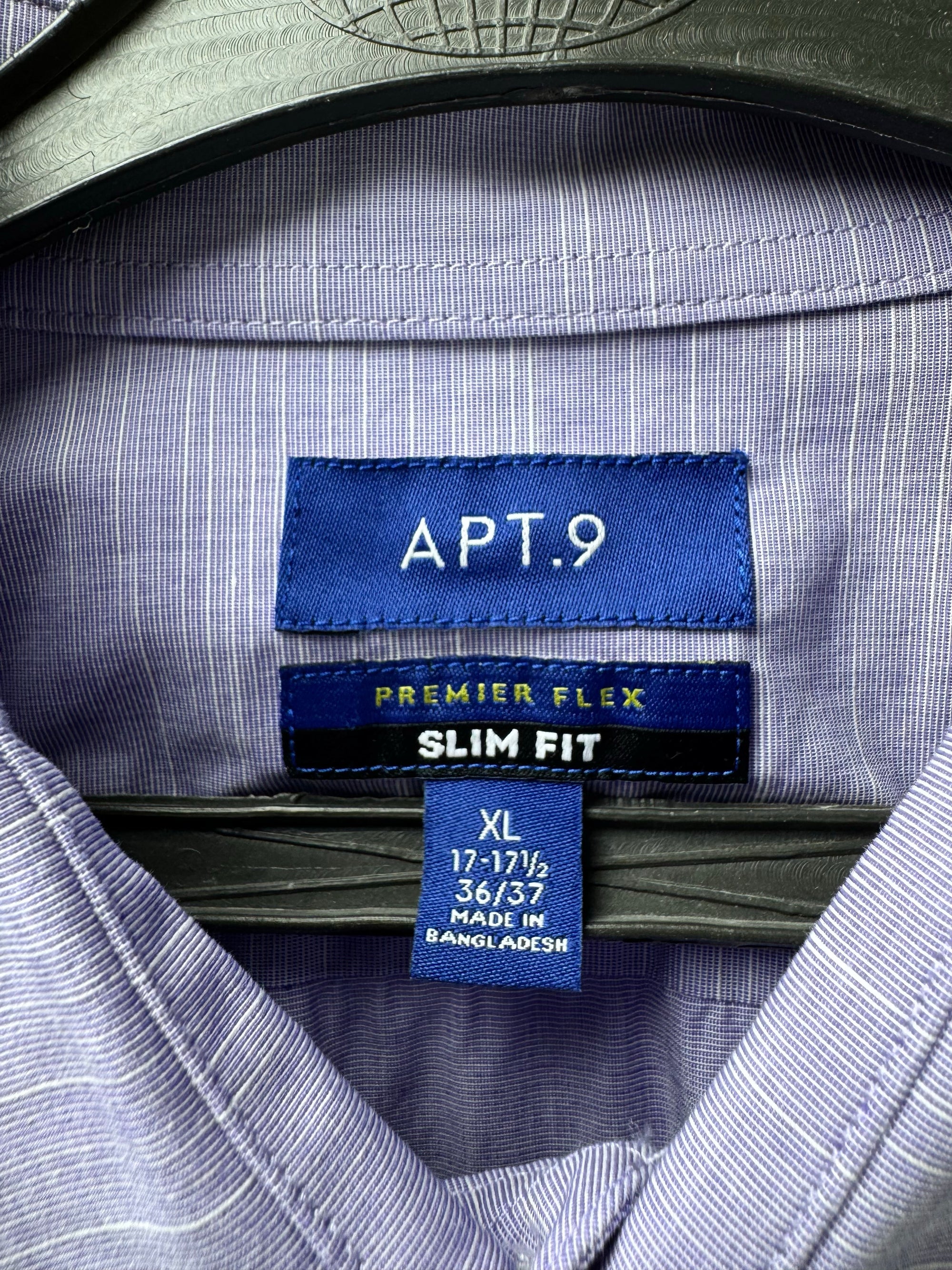 APT.9® XXL | Chest: 26.5" | Light Violet Textured | Shirt | Cotton - Spandex | 4238 - Genuine Maal