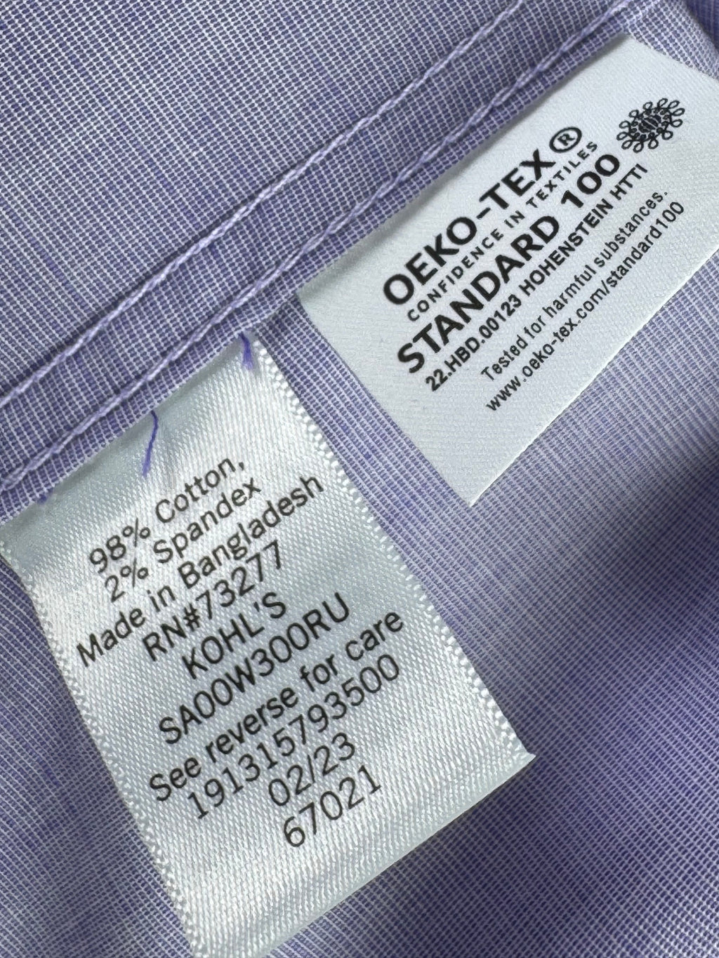 APT.9® XXL | Chest: 26.5" | Light Violet Textured | Shirt | Cotton - Spandex | 4238 - Genuine Maal