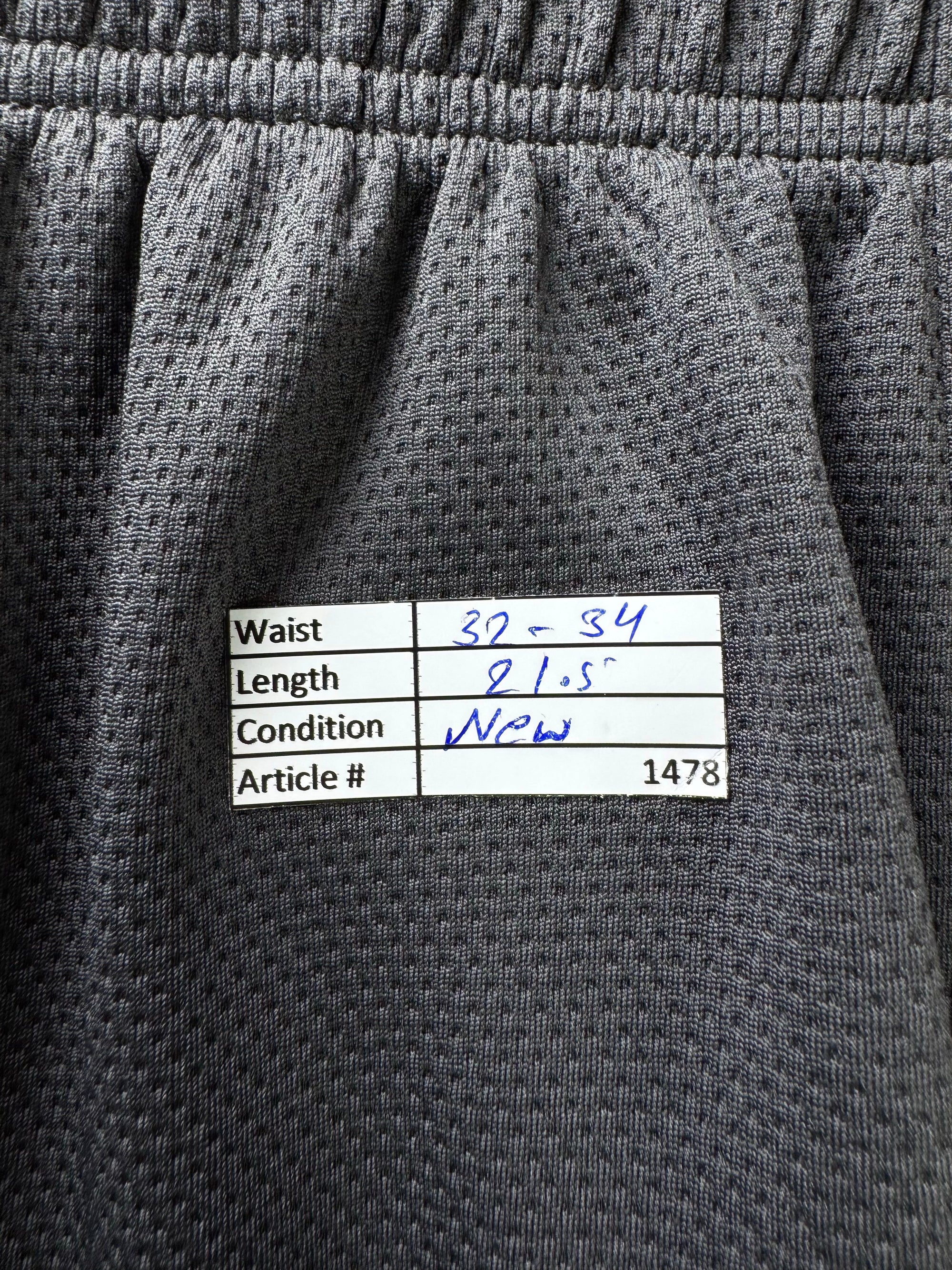 Reeb*k® Waist: 32" to 34" | Grey & Red | Sports Shorts | Poly | 1478 - Genuine Maal