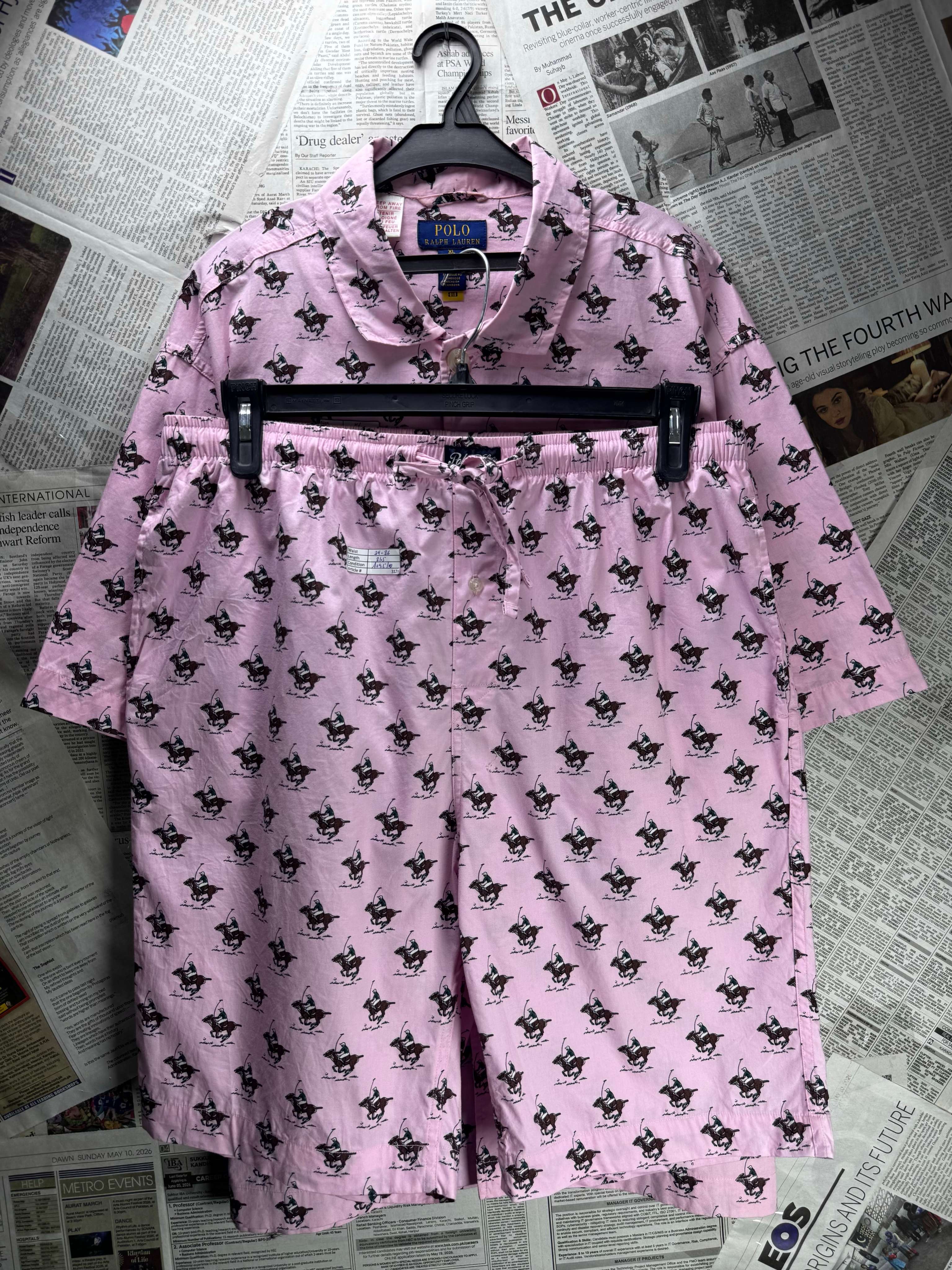 Ralph Lauren® XL | Chest: 26" | Co - ord Set Shirt with Shorts | Cotton | 5229 - Genuine Maal