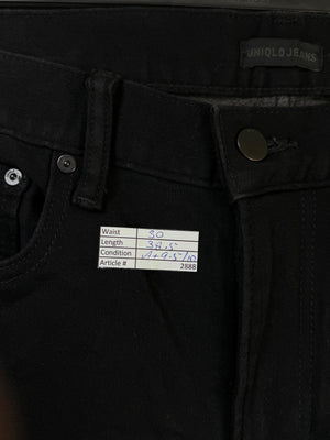 Uniqlo® Waist: 30" | Black | Denim Pant | Fit: Slim | 2888 - Genuine Maal