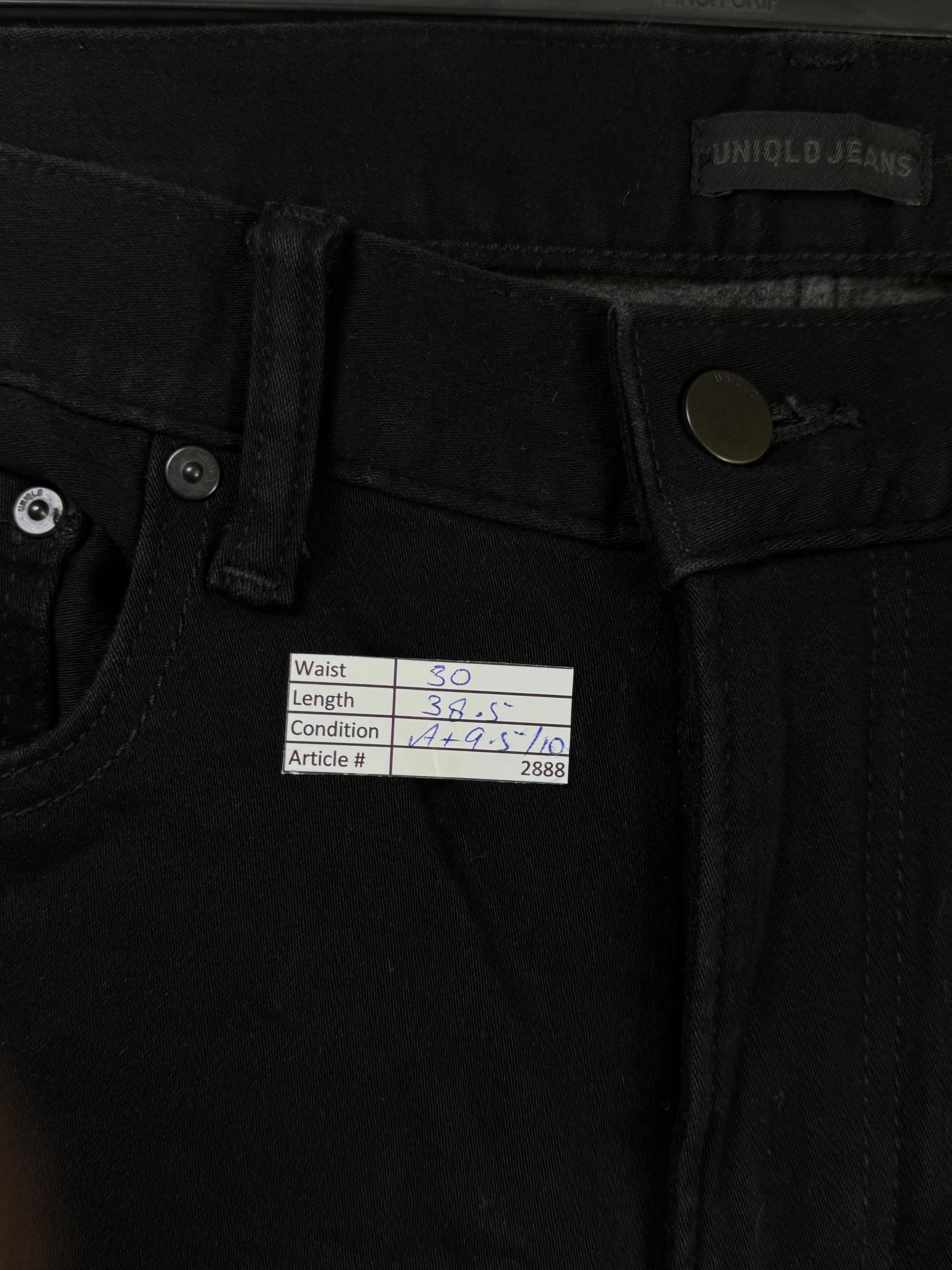 Uniqlo® Waist: 30" | Black | Denim Pant | Fit: Slim | 2888 - Genuine Maal